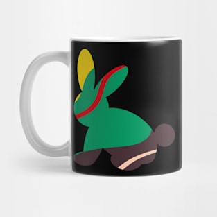 Rabbit Silhouette with an Abstract Pattern Mug